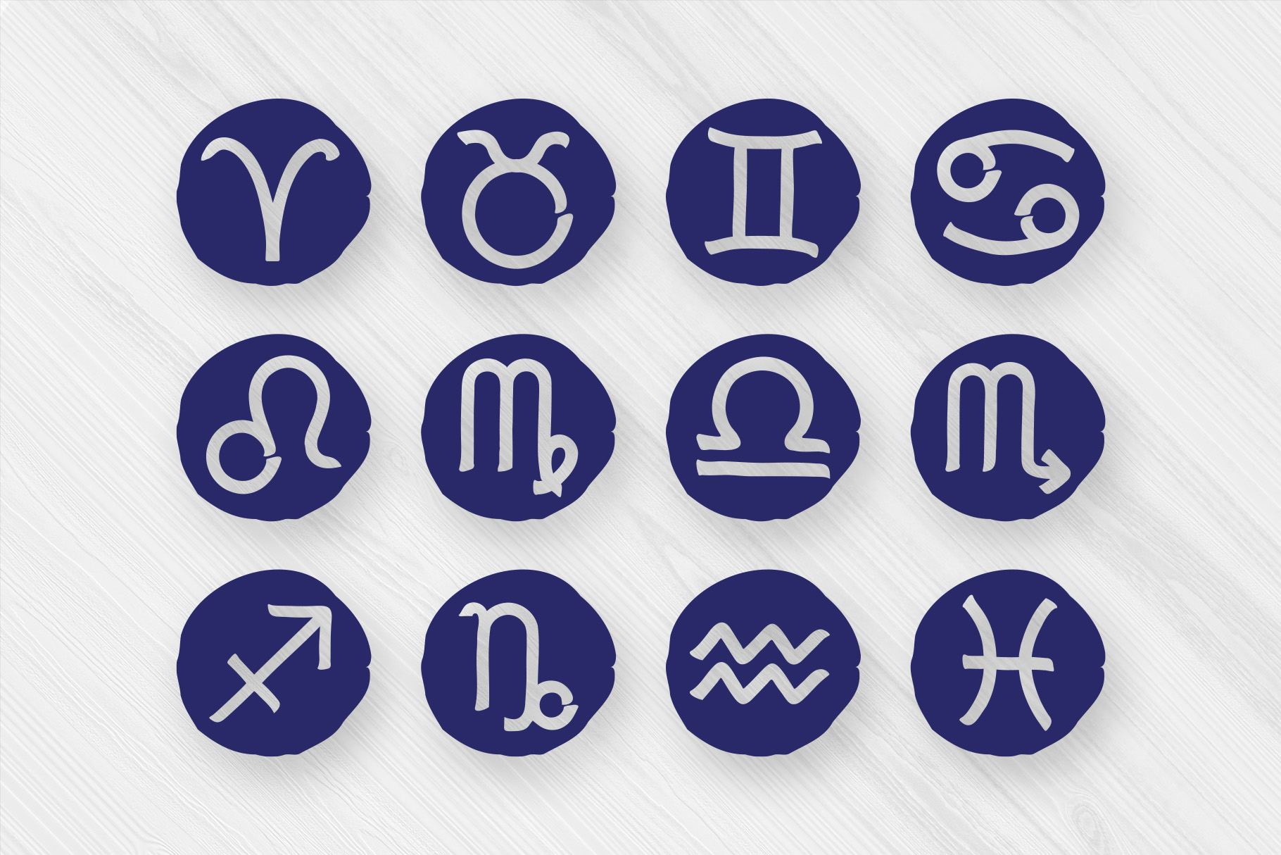 Hand Drawn Zodiac Signs SVG Clipart 1 Hand Drawn Zodiac Signs SVG Clipart