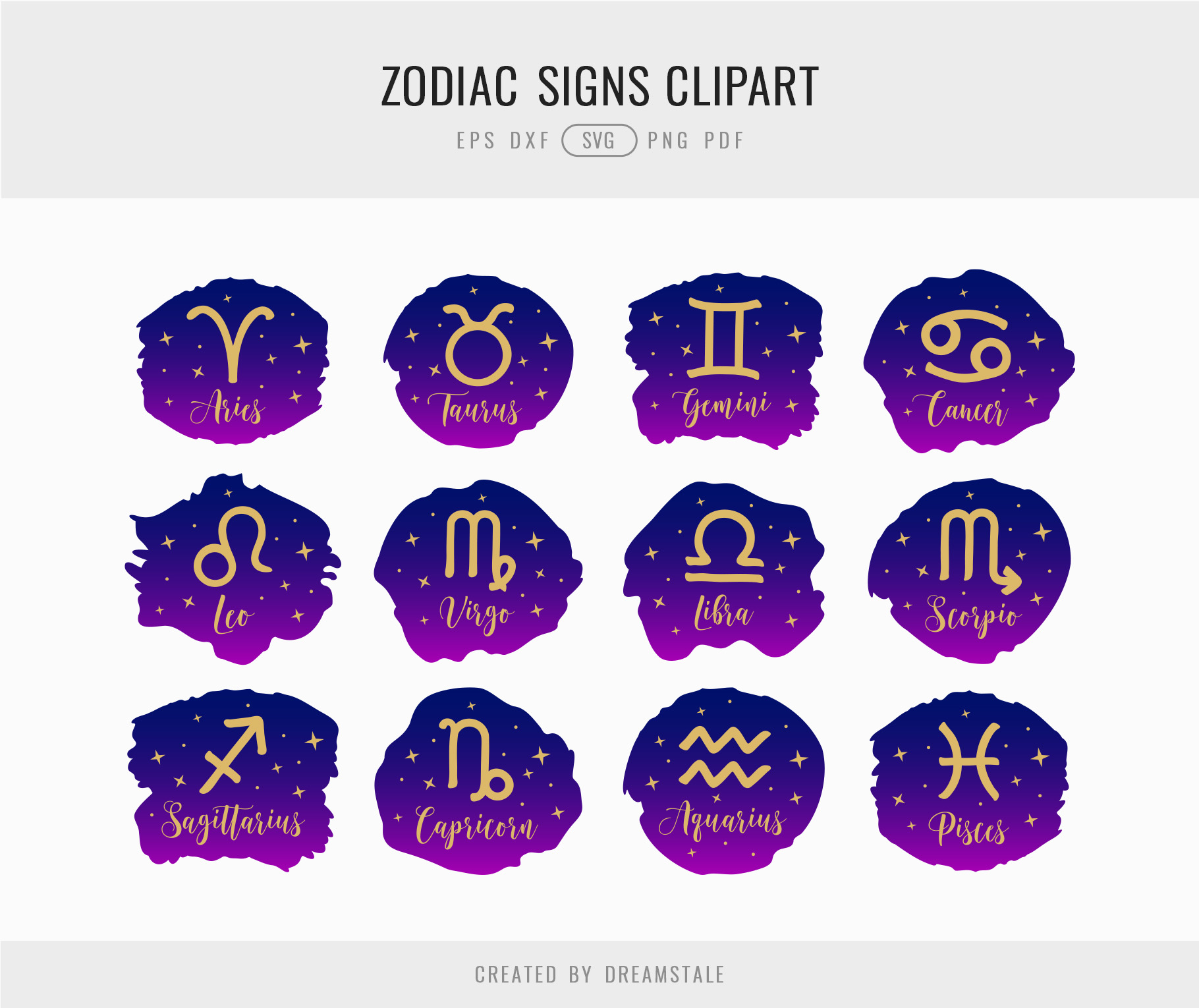 Gradient Horoscope Zodiac Signs SVG 4 svg+xml;charset=utf Gradient Horoscope Zodiac Signs SVG