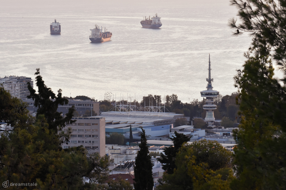 Panoramic View of Thessaloniki City Stock Photo