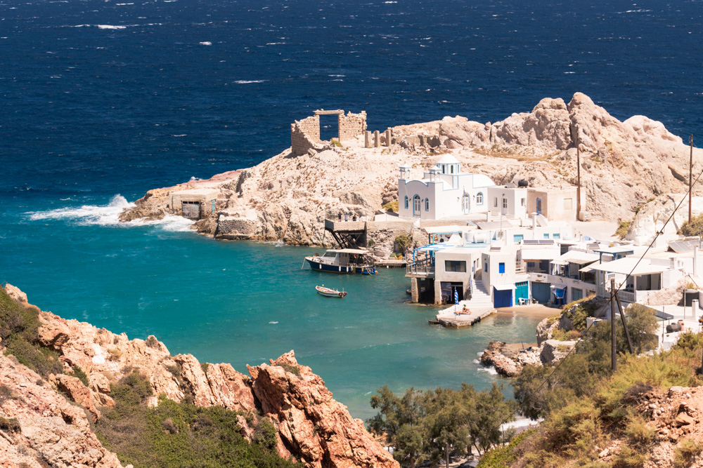 Milos Island Beach Turquoise Water Stock Photo