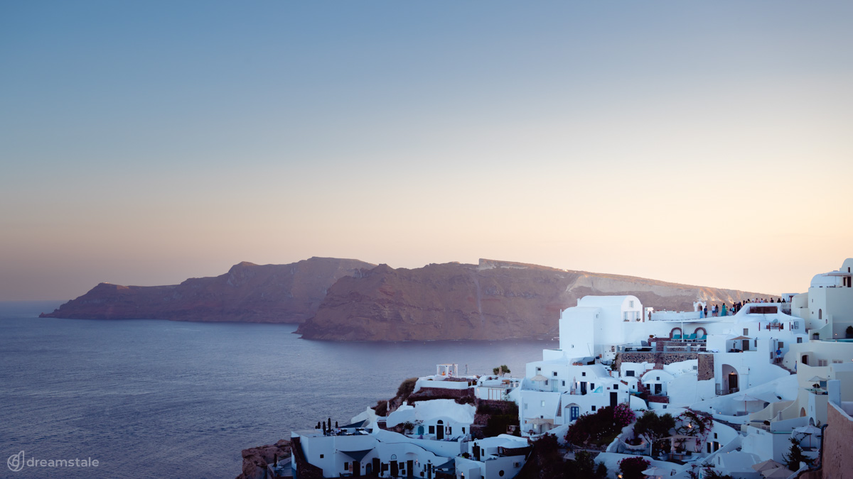 Beautiful Sunset View of Santorini Island Stock Photo 1 Beautiful Sunset View of Santorini Island Stock Photo