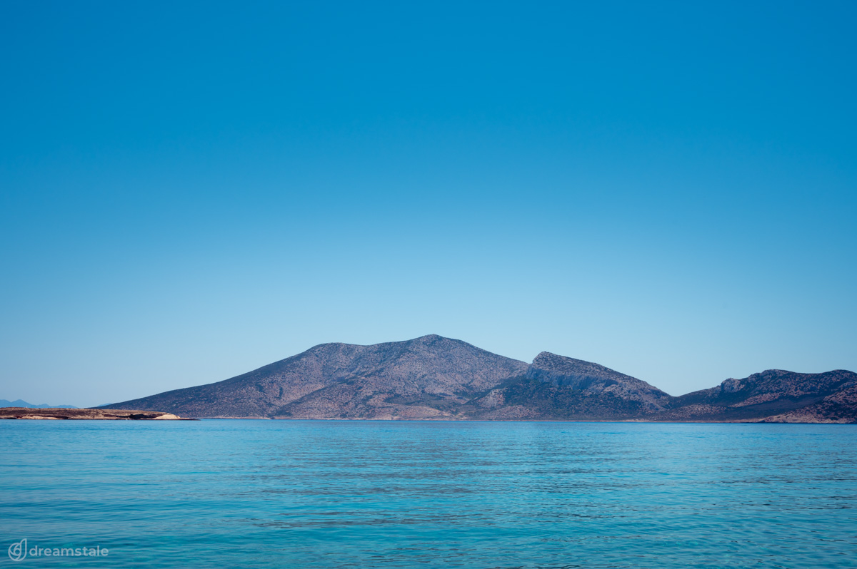 Summer Sea View in Koufonisi Islands Stock Photo